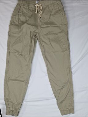 Men's Relaxed Drawstring Joggers in Light Khaki XL